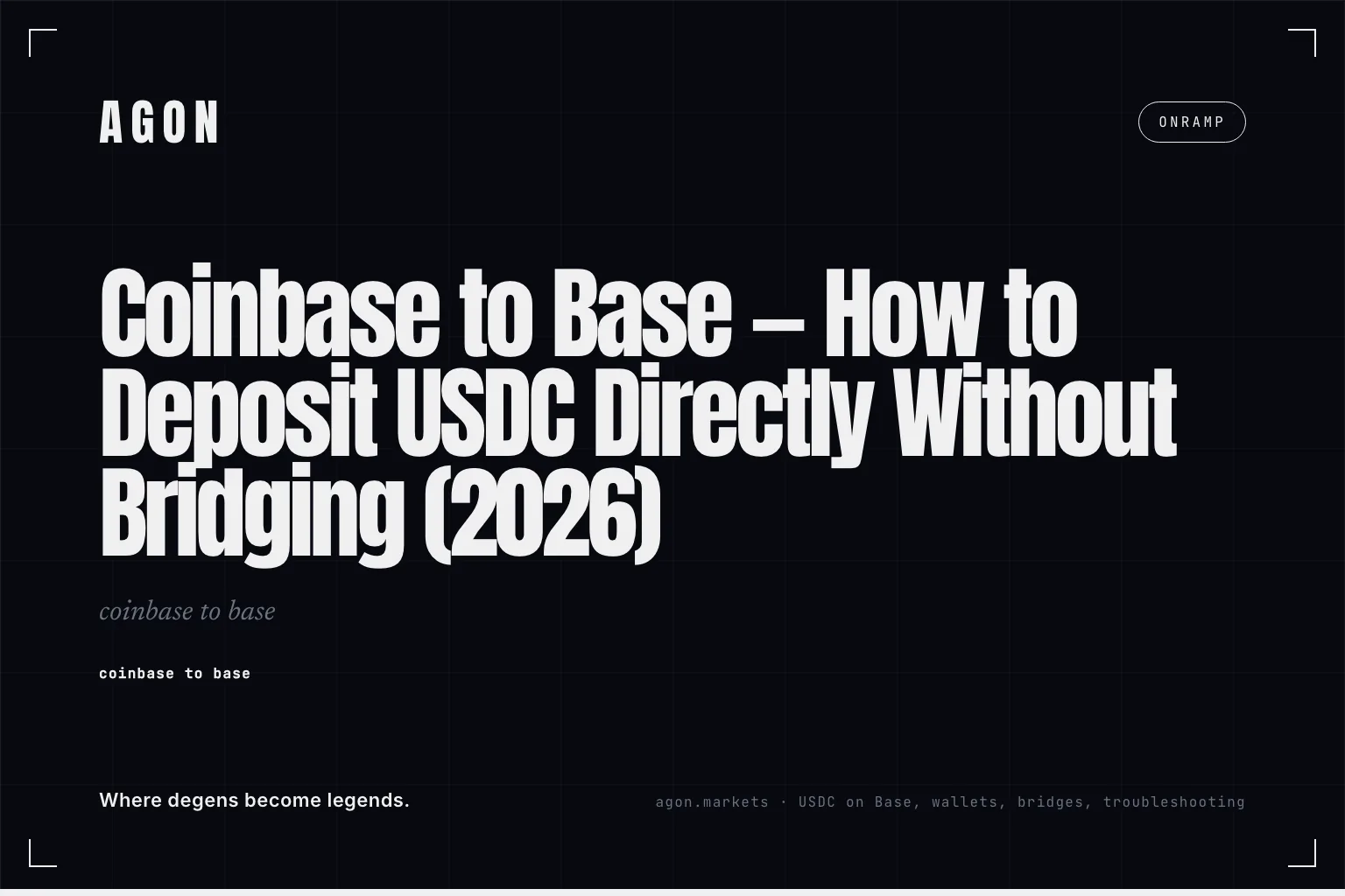 Coinbase to Base — How to Deposit USDC Directly Without Bridging (2026)